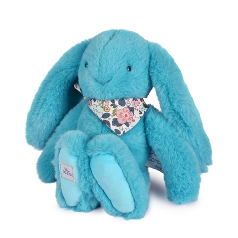 Iepuras Doudou   - jucarie de plus, 25 cm, turcoaz - imagine 5